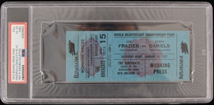1972 Joe Frazier vs Terry Daniels Press Ticket (PSA Slabbed) (Troy Kinunen Collection)