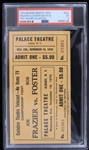 1970 Joe Frazier vs Bob Foster Remote Viewing Ticket Stub (PSA Slabbed) (Troy Kinunen Collection)
