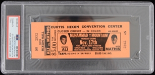 1971 Muhammad Ali vs Buster Mathis Remote Viewing Ticket (PSA Slabbed) (Troy Kinunen Collection)