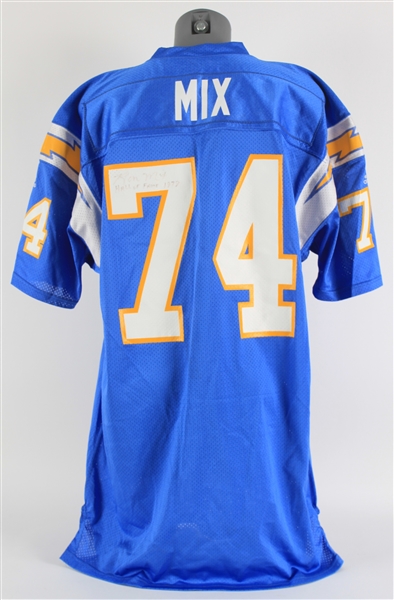 2000 Ron Mix San Diego Chargers Signed 40th Anniversary Event Worn Jersey (MEARS LOA & PSA/DNA(