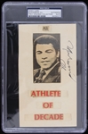 1978 Muhammad Ali Autographed Index Card (PSA Slabbed) (Troy Kinunen Collection)