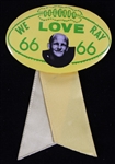 1960s Ray Nitschke Green Bay Packers "We Love Ray" 3 inch Pinback Button