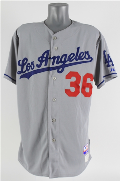 Lot Detail - 2008 Greg Maddux Los Angeles Dodgers Game Worn Road Jersey ...