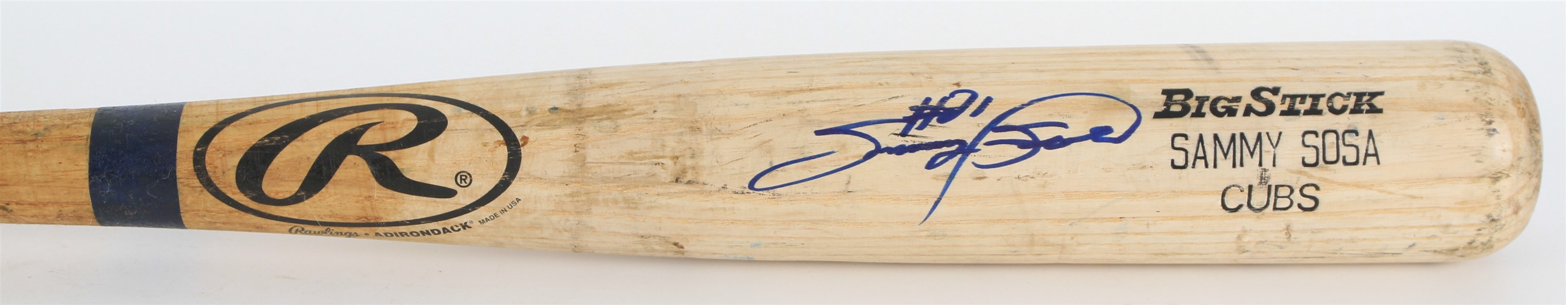 1998 Sammy Sosa Chicago Cubs Signed Rawlings Adirondack Professional Model Game Used Bat (MEARS A9/JSA)