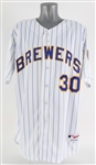 2006 Rick Helling Milwaukee Brewers Signed Shirt Off Your Back Home Jersey (MEARS LOA/JSA)