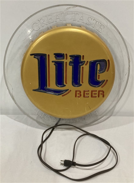 Vintage Miller Lite Beer Lighted Sign 
