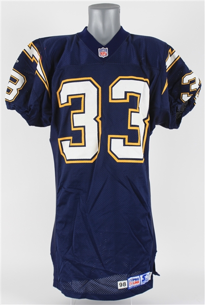 1998 Watson #33 San Diego Chargers Home Jersey (MEARS LOA & PSA/DNA)