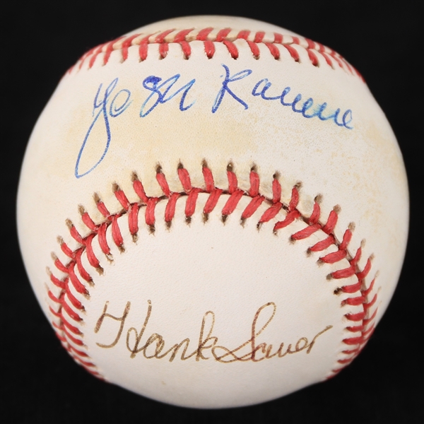 1995-99 Hank Sauer Yosh Kawano Chicago Cubs Signed ONL Coleman Baseball (JSA)