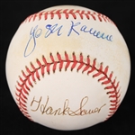 1995-99 Hank Sauer Yosh Kawano Chicago Cubs Signed ONL Coleman Baseball (JSA)