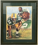 1991 Reggie White Green Bay Packers Signed 27" x 35" Framed Lithograph (JSA)
