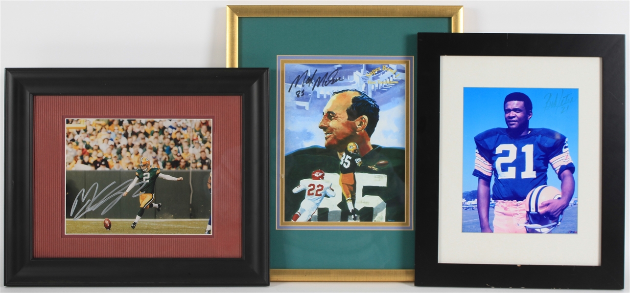 1990s-2000s Jerry Kramer, Max McGee, Fuzzy Thurston & more Signed Framed Photos & Prints (Lot of 9)(JSA)