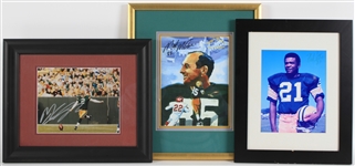 1990s-2000s Jerry Kramer, Max McGee, Fuzzy Thurston & more Signed Framed Photos & Prints (Lot of 9)(JSA)