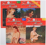 1957-58 Sunshine & Health Official Journal of the National Nudist Council Magazines - Lot of 4
