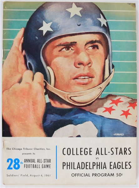 1961 Philadelphia Eagle s vs College All Stars Soldier Field Game Program