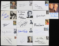1990s-2000s Actors Actresses Musicians Entertainers Signed Index Cards - Lot of 35 w/ Betty White, Angela Lansbury, Mary Tyler Moore, Loretta Lynn, Ivana Trump & More (JSA)
