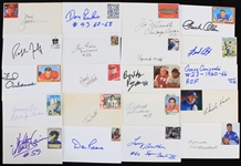 1990s-2000s Football Player & Coaches Signed Index Cards - Lot of 40+ w/ Marty Schottenheimer, Dan Reeves, Buddy Ryan, Chuk Knox & More (JSA)