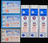 1962-89 Chicago Cubs Wrigley Field Ticket Stubs - Lot of 6 w/ All Star Game and National League Championship Series
