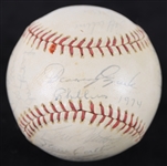 1974 Philadelphia Phillies Team Signed Baseball w/ 21 Signatures Including Steve Carlton, Bob Boone, Danny Ozark & More (JSA)