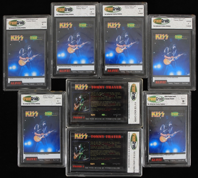 2003 Tommy Thayer KISS TracerCode Promotional Cards - Lot of 8 (TracerCode Slabbed 8-10)