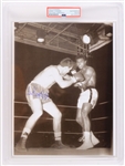 1963 Sir Henry Cooper Fighting Muhammad Ali Signed 8x10 Photo (PSA/DNA Slabbed)