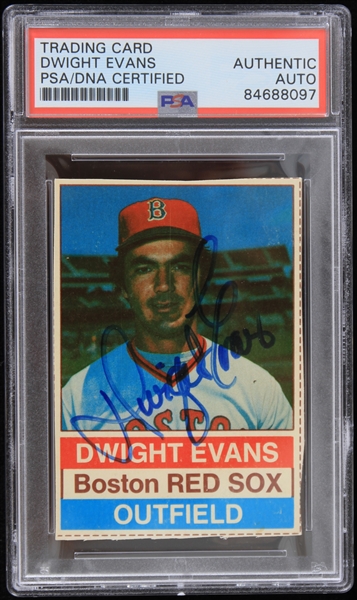 1972-90 Dwight Evans Boston Red Sox Signed Trading Card (PSA/DNA Slabbed)
