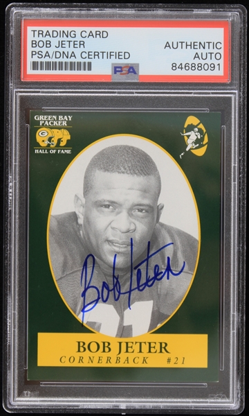 1990s Bob Jeter Green Bay Packers Signed Trading Card (PSA/DNA Slabbed)