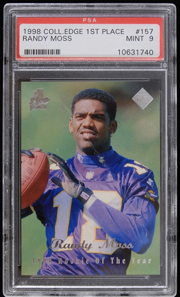 1998 Randy Moss Collectors Edge 1st Place #157 Trading Card (PSA Mint 9)