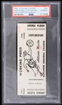 1969 Atlanta Hawks Complimentary Working Press Full Ticket (PSA Slabbed)