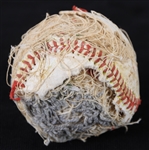 1989 Milwaukee Brewers "Cover Knocked Off Baseball Bernie Rupp Game Used OAL Baseball 