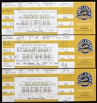 1999 Milwaukee Brewers vs Royals / Cardinals / Twins County Stadium Full Tickets (Lot of 3)