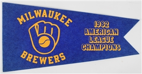 1982 Milwaukee Brewers American League Champions 22" Flag Style Pennant