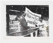 1960s Warren Spahn "For President" Milwaukee Braves Frank Stanfield 11x14 Original Type 1 Photo