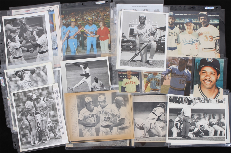 1970s-2000s Cecil Cooper Milwaukee Brewers Photo & Art Work Collection - Lot of 50+