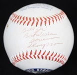 1999 Tommy Thompson Wisconsin Governor Signed County Stadium 1953-99 Commemorative Baseball (JSA)