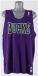 1994-97 Vin Baker Milwaukee Bucks Reversible Practice Jersey (MEARS LOA)