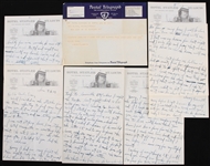 1933 Max Everitt Rosenbloom Hand Written Letter and Postal Telegraph (Lot of 2)