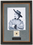 1869-70 General George Custer 20" x 28" Framed Display w/ Officers Cartridge Excavated Near Fort Hayes