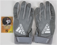 2015-2021 Aaron Judge New York Yankees Trading Card and Batting Gloves (Lot of 3)