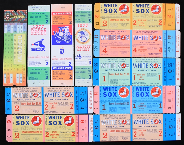 1960s-1970s Chicago White Sox, Kansas City Royals and Chicago Bulls Tickets (Lot of 11)