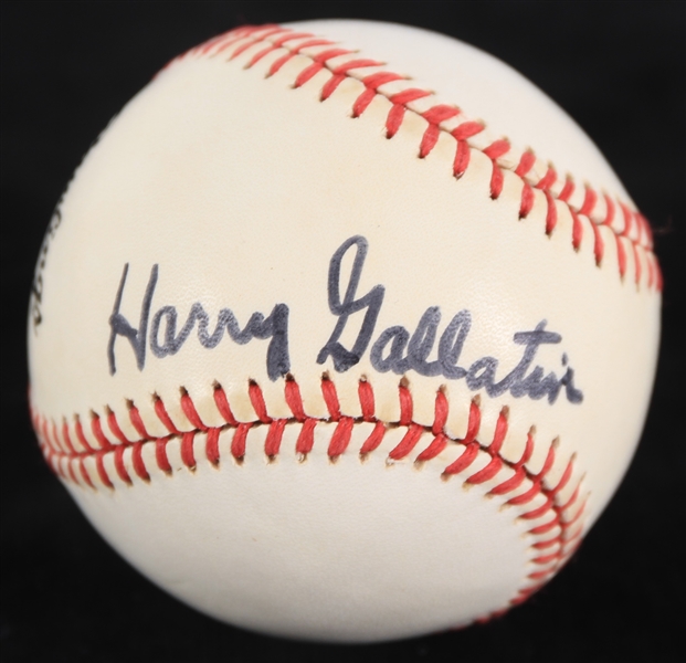 1989-90 Harry Gallatin New York Knicks Signed ONL White Baseball (JSA) 