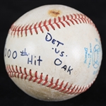 1973 Detroit Tigers Oakland Athletics OAL Cronin Game Used Baseball (MEARS LOA) Attributed to Jim Northrup's 1,000th Career Hit
