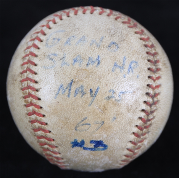 1967 Detroit Tigers Boston Red Sox OAL Cronin Game Used Baseball (MEARS LOA) Attributed to Jim Northrup Grand Slam