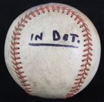 1966 Detroit Tigers Minnesota Twins OAL Cronin Game Used Baseball (MEARS LOA) Attributed To Jim Northrup Grand Slam