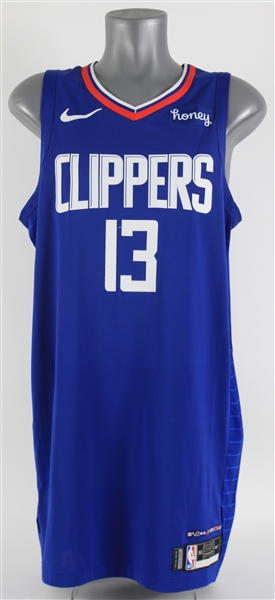 2021 Paul George Los Angeles Clippers Signed Game Worn Icon Jersey (MEARS A5/*JSA*)