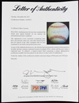 1993-96 Derek Jeter New York Yankees Signed OAL Brown Baseball (PSA/DNA)