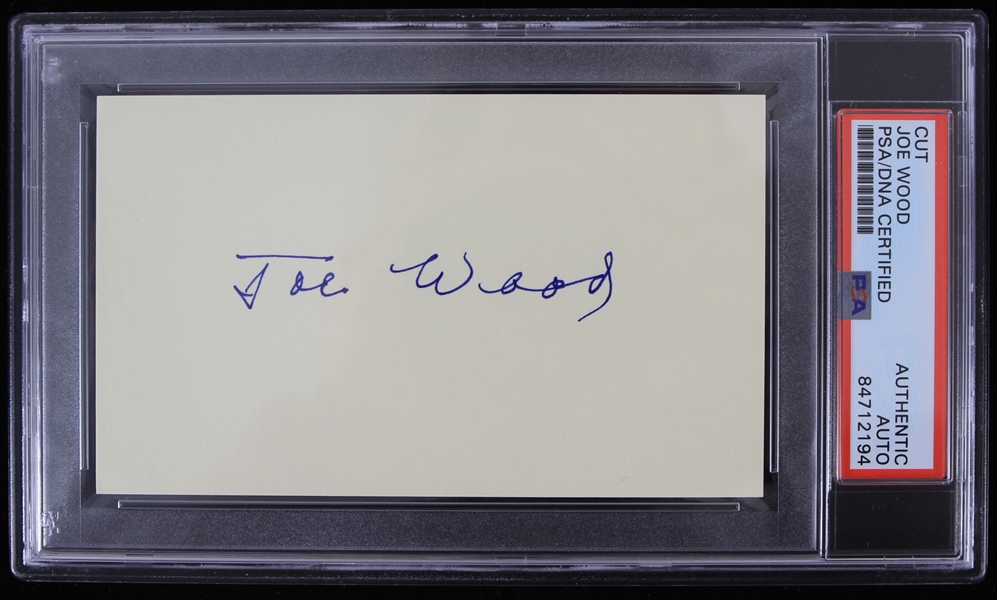 1950s Joe Wood Boston Red Sox Signed Cut (PSA Slabbed)