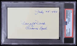 1984 Clarence Nash Voice of Donald Duck Signed Cut (PSA Slabbed)