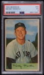 1954 Mickey Mantle New York Yankees Bowman #65 Baseball Trading Card (PSA Slabbed VG 3)