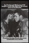 1971 Muhammad Ali Joe Frazier World Heavyweight Champions 10" x 15" Premium Savings Bonds Advertisement  