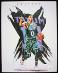 2017-20 Jayson Tatum Boston Celtics Signed 11" x 14" Canvas Art Print (*JSA*)